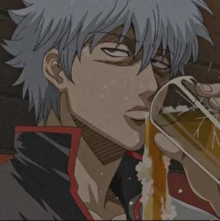 🧊 ca5f4203 Gintoki Sakata Gintama Anime, Bebendo, Gintoki, Sakata Gintoki, Gintama telegram sticker