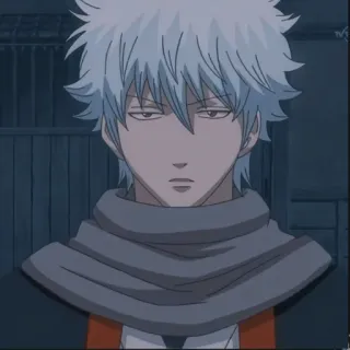 🧊 caaf7891 Gintoki Sakata Gintama Anime, Mangá, Gintama, Gintoki Sakata, Cabelo prateado, Personagem telegram sticker