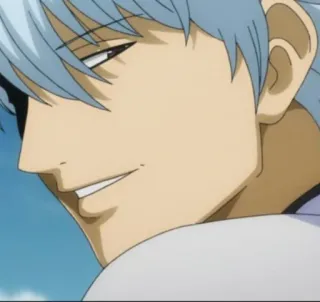 🧊 d60a3f28 Sakata Gintoki Gintama anime, mangá, sorrindo, personagem, Gintama, Sakata Gintoki telegram sticker