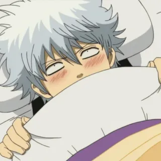 😳 10b72ac2 Sakata Gintoki Gintama Аниме, Гинтама, Саката Гинтоки, Персонаж, Кровать, Смешной telegram sticker
