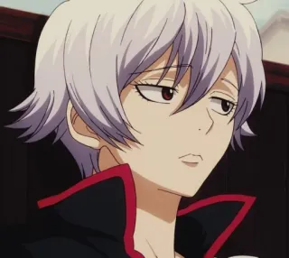 😒 4d4b777c Аниме, Персонаж, Белые волосы, Выражение telegram sticker