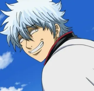 😀 7c4d0f92 Gintoki Sakata Gintama Аниме, Гинтама, Гинтоки Саката, Персонаж, Смешной telegram sticker