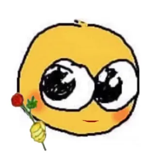 🌹 353f7753 Emoji, Mignon, Jaune, Fleur, Rougir whatsapp sticker