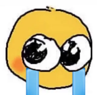 😭 68349ef7 Emoji, Pleurs, Triste, Émotionnel, Dessin animé whatsapp sticker