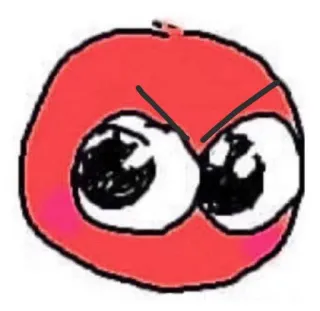 😡 7002846e rouge, en colère, dessin animé, yeux, dessin, autocollant whatsapp sticker