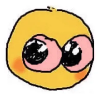 😪 ace9d18f emoji, mignon, jaune, yeux whatsapp sticker