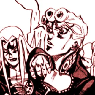 🧣 4add6cf5 JoJo's Bizarre Adventure Манга, Аниме, ДжоДжо, Джорно Джованна, Мультфильм, Стикер telegram sticker