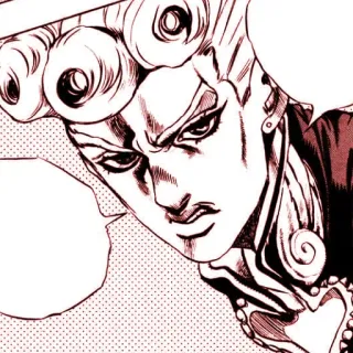 🧣 54b09d9b Giorno Giovanna JoJo's Bizarre Adventure Аниме, Манга, Джоджо, Джорно Джованна, Персонаж, Серьезный telegram sticker
