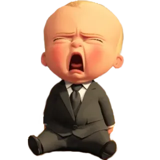 😩 6bdf4380 Boss Baby The Boss Baby Baby, Anzug, Weinen, Cartoon, Chef telegram sticker