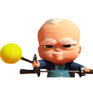 🎾 6d9b65ac Cartoon, Boss Baby, Tennis, Baby, Film telegram sticker