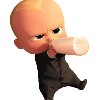😠 720c67c6 Boss Baby The Boss Baby Baby, Anzug, Flasche, Cartoon, Chef telegram sticker