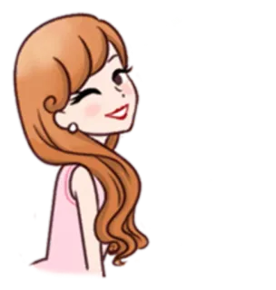 😉 1a8d964b Cartoon, Mädchen, Frau, Zwinkern, Anime, Sticker telegram sticker