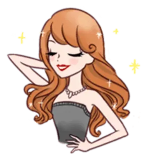 👸 4d65b930 Frau, Cartoon, Mode, Glitzer, Mädchen telegram sticker