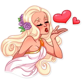 Girl in Love telegram stickers