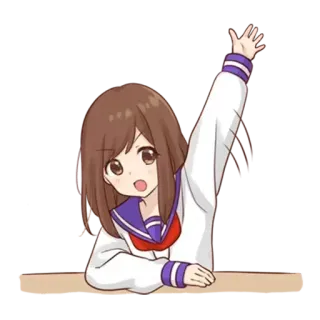 🙋‍♀ f24a5c24 อนิเมะ, ผู้หญิง, ชุดนักเรียน, นักเรียน, การ์ตูน telegram sticker