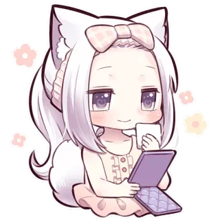 🌟 1c05a4b6 anime, chibi, girl, cute, kawaii, manga telegram sticker