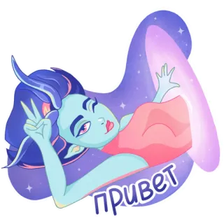 👋 5a462da1 Привет demonio, símbolo de la paz, cuernos, alien, saludo, estrellas whatsapp sticker