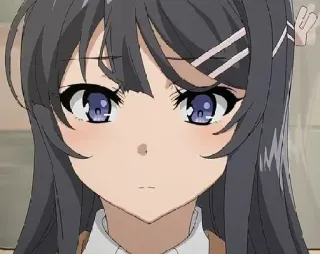 😔 2f284813 Mai Sakurajima Rascal Does Not Dream of Bunny Girl Senpai Аниме, Девушка, Сакурадзима, Май, Этот глупый свин не понимает мечту девочки-зайки telegram sticker