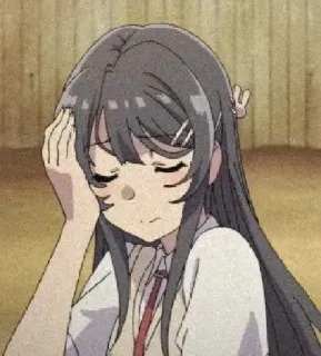 🙄 92825694 Mai Sakurajima Rascal Does Not Dream of Bunny Girl Senpai Аниме, Девушка, Девушка-кролик, Кавай, Сакурадзима telegram sticker