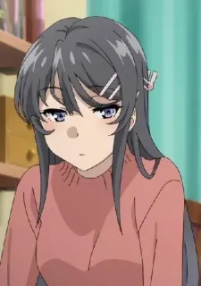 😒 a320df3d Mai Sakurajima Rascal Does Not Dream of Bunny Girl Senpai Аниме, Девушка, Сакурадзима, Май telegram sticker