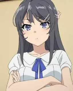 😐 b3fac996 Аниме, Мультфильм, Портрет, Персонаж, Девушка, Серые волосы telegram sticker