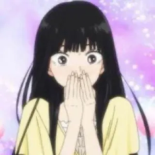 💘 fcef7f9b Anime, Manga, Chica, Linda, Impactada, Sorprendida whatsapp sticker