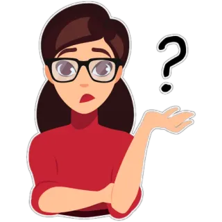 🙄 2e63da79 问题, 困惑, 思考, 女人, 怀疑, 不确定 telegram sticker