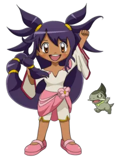 🤚 30cb8378 Iris Pokemon покемон, аниме, ирис, персонаж, дракон, мультфильм, милый whatsapp sticker