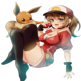 ❤️ 415885da May Pokemon покемон, май, аниме, иви, тренер whatsapp sticker