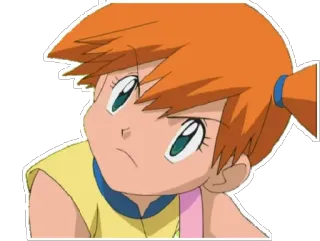 😠 ae4d90f7 Misty Pokemon Покемон, Мисти, Мультфильм, Аниме, Девушка whatsapp sticker