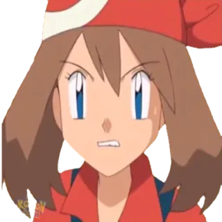 😬 b38879a0 May Pokémon Аниме, Персонаж, Девушка, Покемон, Мэй whatsapp sticker
