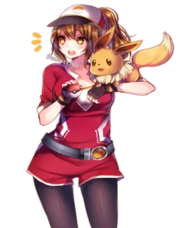 👱‍♀ c17f33dc May Pokemon Аниме девушка, Покемон, Иви, Тренер, Милый, Фанатское творчество whatsapp sticker