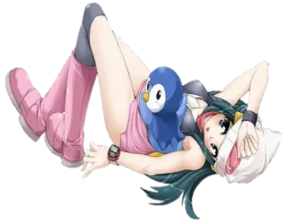 🙎‍♀ e3f895c1 Dawn Pokémon Покемон, Доун, Аниме, Персонаж, Мультфильм, Пиплап whatsapp sticker