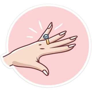 💍 78423c30 手, 戒指, 珠宝, 求婚, 订婚, 婚礼 telegram sticker