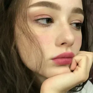 😕 52e2474c 女性, 女の子, ポートレート, 顔, メイク, 美 telegram sticker