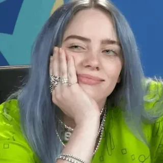 😏 66be5c69 Billie Eilish ビリー・アイリッシュ, 歌手, ポップ, セレブ, ミュージシャン telegram sticker