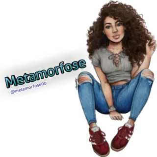❤️ d0debdfe Metamorfose
@metamorfose00 женщина, кудрявые волосы, девушка, цифровое искусство, мультфильм, джинсы, кроссовки whatsapp sticker