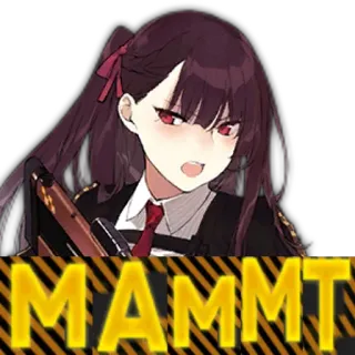 😠 9e7be27e MAMMT Anime, Waffe, Mädchen, Militär telegram sticker