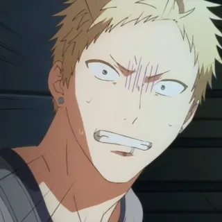 🍌 6b01eaa6 animé, expression faciale, choqué, dessin animé telegram sticker