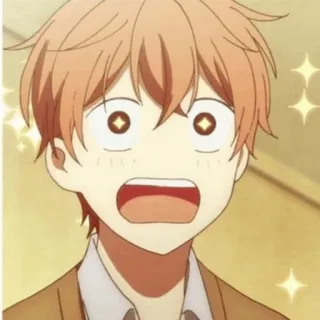 🎸 7f4351fb anime, cartone animato, reazione, scioccato, eccitato, felice telegram sticker