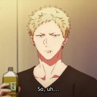 🎸 c7c57ee7 So, uh... Anime, Personaggio, Espressione telegram sticker