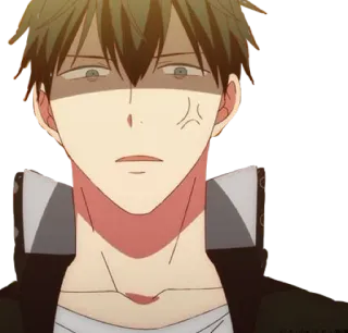 😑 41885a0e アニメ, キャラクター, 男性, イライラ, 表情 telegram sticker