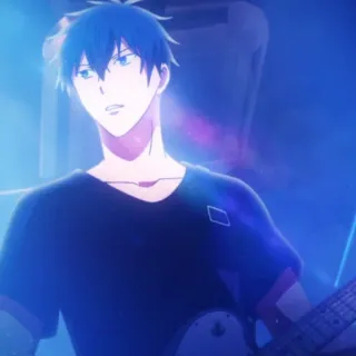 🎸 d2568dd2 动漫, 男人, 吉他, 音乐, 角色 whatsapp sticker