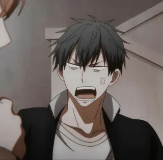 ⛓ 76be06f9 animé, dessin animé, expression, en colère whatsapp sticker