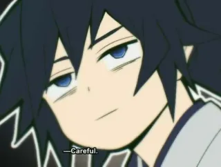 😒 94290fb2 Careful. Аниме, Персонаж, Манга, Выражение, Осторожный whatsapp sticker