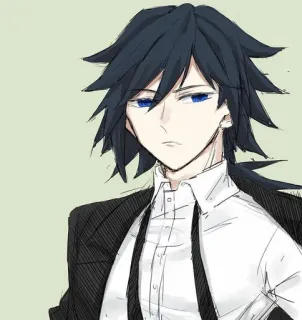 🌟 14058a7d Giyu Tomioka Demon Slayer Anime, Personnage, Giyu Tomioka, Demon Slayer, Manga telegram sticker