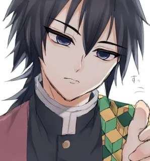 🌟 23185990 Giyu Tomioka Demon Slayer すっ Anime, Demon Slayer, Giyu Tomioka, Personnage, Manga telegram sticker