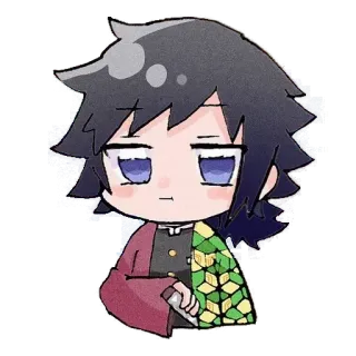 🌊 546f0207 Giyu Tomioka Demon Slayer Anime, Giyu Tomioka, Demon Slayer, Manga, Chibi, Personnage, Épée telegram sticker