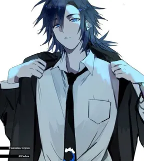 🌟 88ae07d3 Giyu Tomioka Demon Slayer Tomioka Giyuu Anime, Demon Slayer, Giyu Tomioka, Tomioka Giyu, Personnage, Fanart telegram sticker