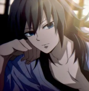 🌟 b5ae72a5 Giyu Tomioka Demon Slayer Anime, Giyu Tomioka, Demon Slayer, Manga, Personnage telegram sticker